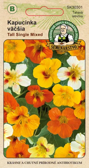 Kapucinka väčšia TALL SINGLE MIXED 3g  - Semenárstvo